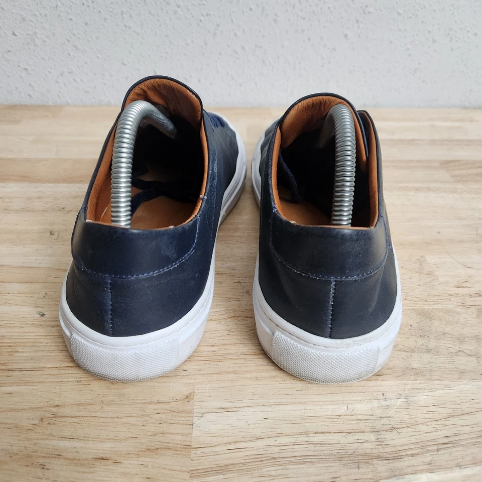 Beckett Simonon Shoes Men 8.5 Reid Sneakers Blue Leather Lace Up - Image 4 of 4