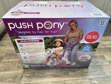 NIB Power Push Pony Princess Riding Toy Crystal, White with Purple