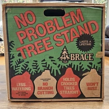 No Problem Tree Stand Christmas Up To 9 Ft Tall Tree Model 8 Made In USA Vintage