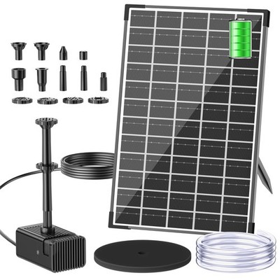 Biling 12W Solar Springbrunnenpumpe mit Akku für Gartenfunktion