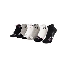 Messi Boys' Lifestyle Ankle Socks, 6-Pack, Soft Stretchy, Comfortable