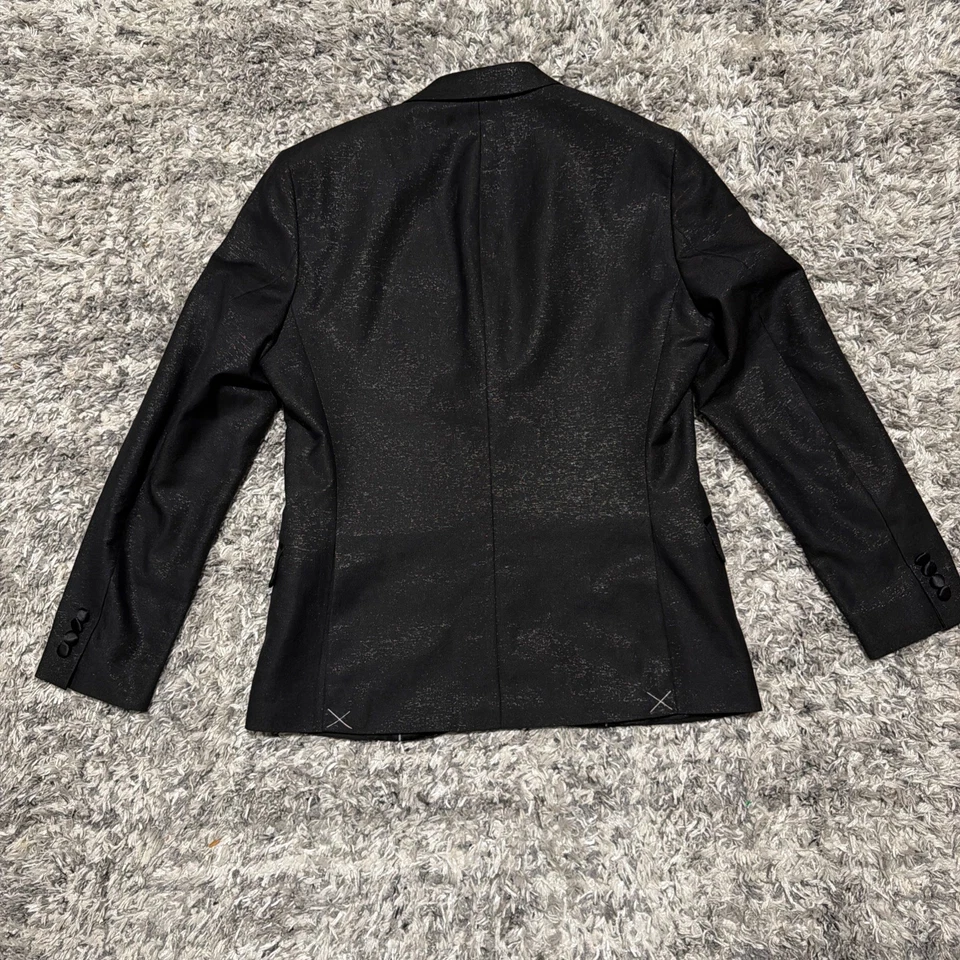 Chaqueta Blazer JF J. Ferrar Para Hombre Calce Ajustado Negra Talla 40R Foto 4 de 4