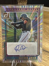 2025 Panini Donruss Rayner Arias Signature Series Auto Laser Foil #SG-RAS Giants