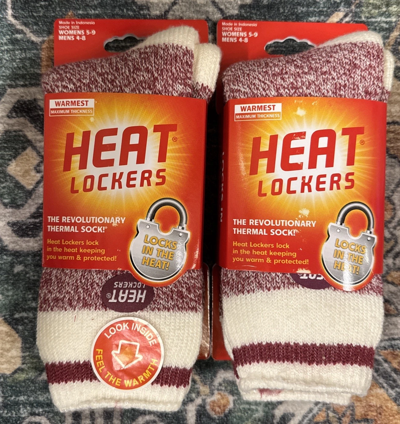 NEW Pack Of Heat Lockers Revolutionary Thermal Socks Womens 5-9 Mens 4-8 Warmer
Opens in a new windo