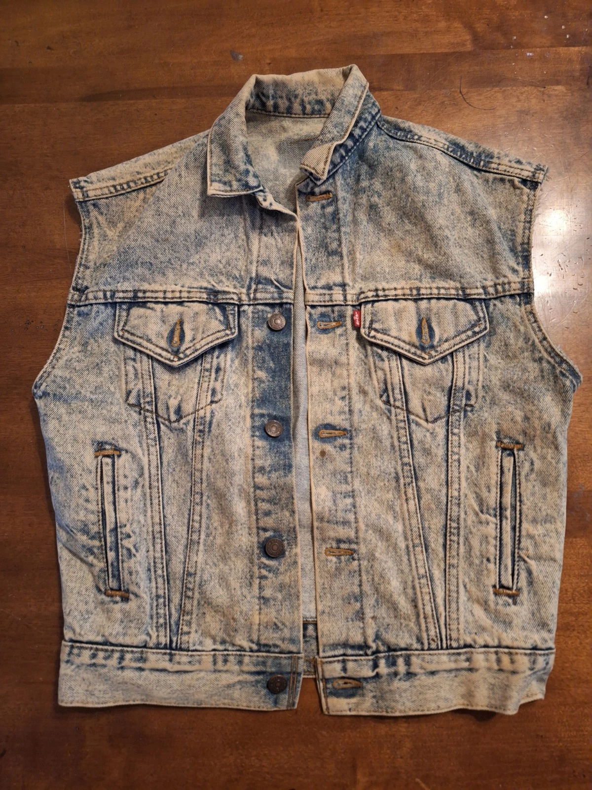 Vintage Levi's Trucker Denim Sleeveless Jacket Biker