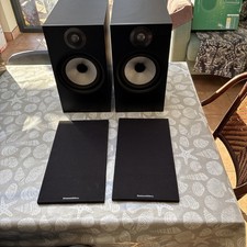 A Pair of Bowers & Wilkins 606 Bookshelf Speakers Black
