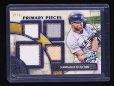 Giancarlo Stanton 2025 Topps Museum Primary Pieces Quad Relic Sapphire /25 [kls