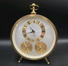 Vintage BULOVA Weather Station Clock Hygrometer Temperature Meter Non Working