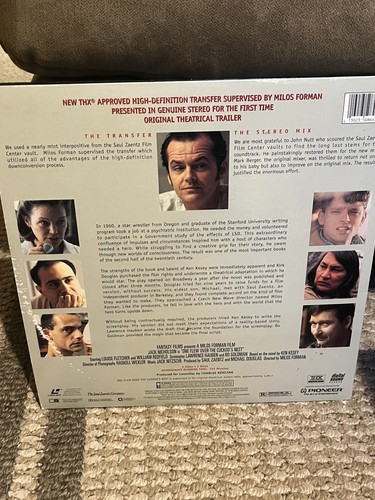One Flew Over The Cuckoo's Nest Laserdisc Jack Nicholson - Picture 2 of 2