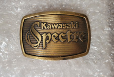 Kawasaki Spectre Motorcycle Logo Brass Vintage Belt Buckle