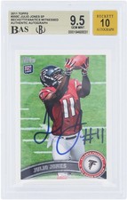 Julio Jones Falcons Autographed 2011 Topps #350C BAS Fanatics 9.5/10 Rookie Card. rookie card picture
