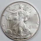 2005 American Silver Eagle (BU) - AUTHENTIC - In a Capsule to Protect It!