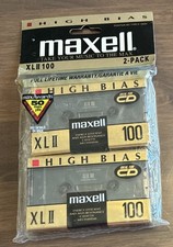 New MAXELL XLII Type II 100 MIN. 2 pack HIGH BIAS CASSETTE TAPES Made in Japan