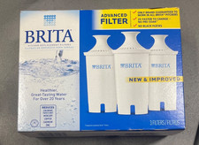 Brita Refill Water Advanced Filters New Improved 3 Pack New/Sealed