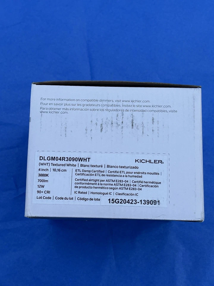 "Downlight cardán redondo de 4"" directo al techo Kichler DLGM04R3090WHT de 1 pieza" Foto 3 de 4