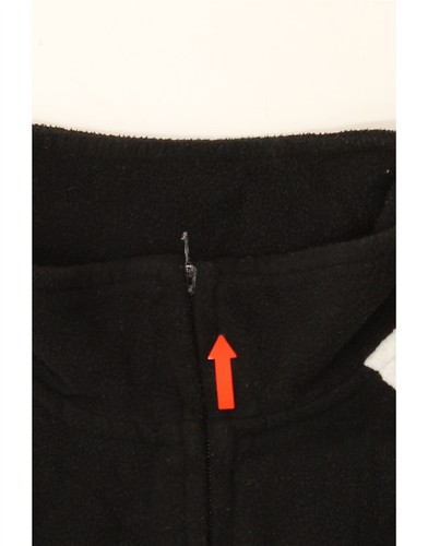DIADORA Mens Fleece Jacket UK 40 Large Black Colourblock Polyester AG03 - Picture 4 of 5