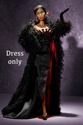 2009 Josephine Baker La Divine LE 500 BLACK GOWN Dress fits FR IT Integrity