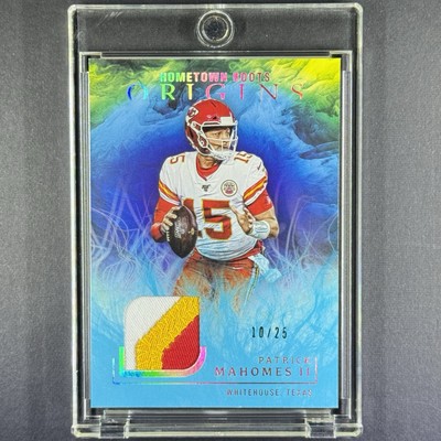 PATRICK MAHOMES II 2020 ORIGINS #HR-11 HOMETOWN ROOTS (PLAYER-WORN)  SSP /25 