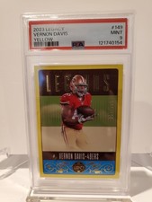 2023 Panini Legacy Vernon Davis #149 Yellow 118/150 PSA 9