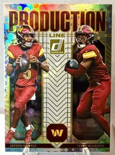 2025 Panini Donruss Production Line HOLO Jayden Daniels Terry McLaurin #8