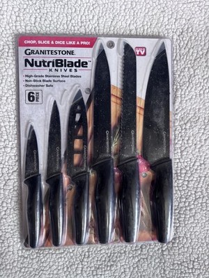 Granitestone NutriBlade 6-Piece Knife Set Stainless Steel Non-Stick