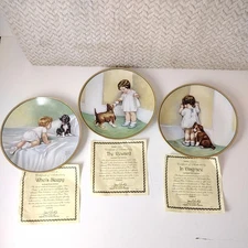 Vintage 1985 Hamilton Bessie Pease Gutmann Child's Best Friend Plates Set of 3
