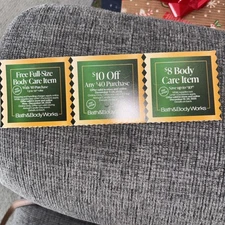 Bath and Body Works Coupon- Full Size Body Care, $10 Off $40, $8 Body Care Item