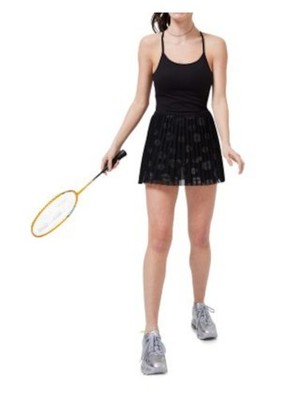 TEREZ Womens Black Crisscross Strap Attached Shorts Short Active Wear Dress XS