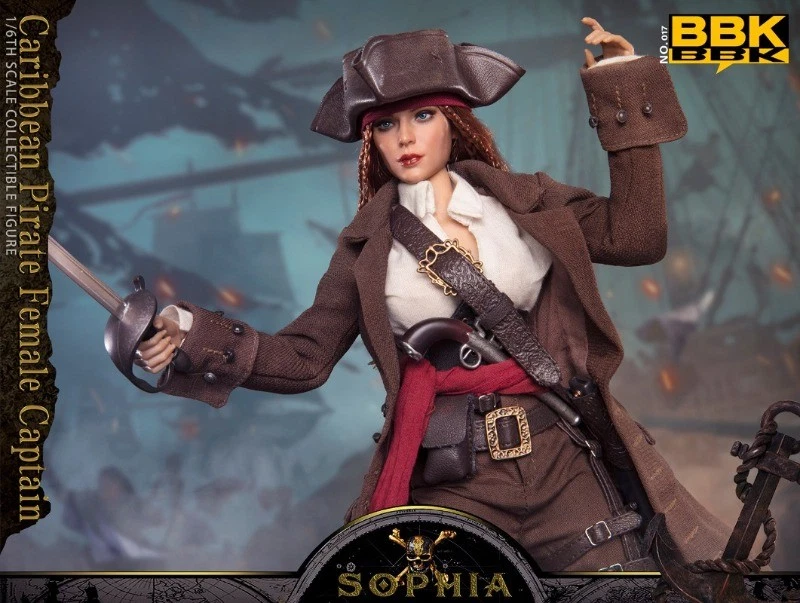 BBK 1/6 Scale Caribbean Pirate Female Captain Sophia Action Figure Collectible - Image 3 of 4