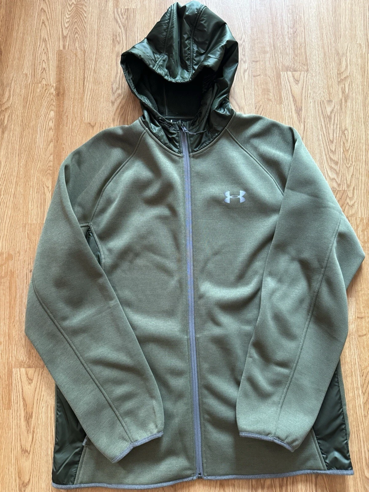 Men’s Under Armour Full Zip Storm Jacket Water Resistant 1302443 Green Size L