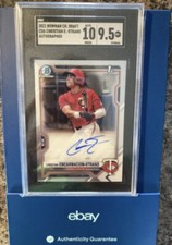 2021 Bowman Draft Christian Encarnacion-Strand 1st Prospect Auto SGC 9.5 Auto 10