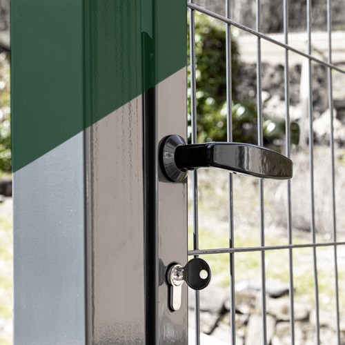 Gartentor Gartentür Zauntür Zauntor Pforte Anthrazit Grün Quadratrohr V2Aox - Bild 3 von 13