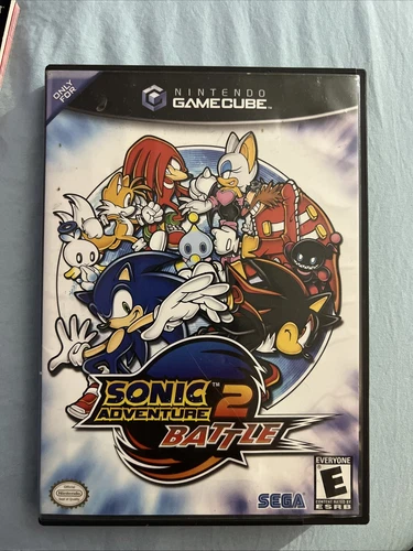 Sonic Adventure 2 Battle Nintendo GameCube GAME+CASE BLACK LABEL FAST TESTED