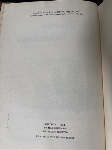 The Feather Merchants, Sherman,Max 1945 Sun Dial WWII Satire HC - Imagen 4 de 5