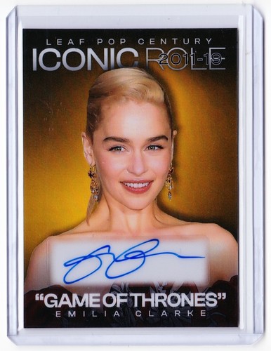 Emilia Clarke 2025 Leaf Pop Century Auto Card 1/1 !! Iconic Role Gold! G.O.T.
