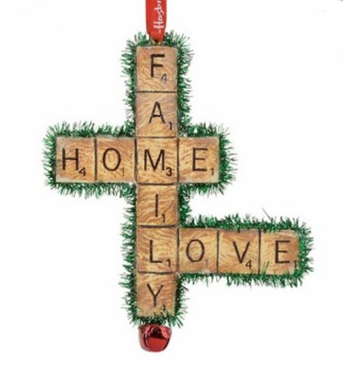 Department 56 Hasbro Scrabble Game Family Love Home Christmas Ornament New
