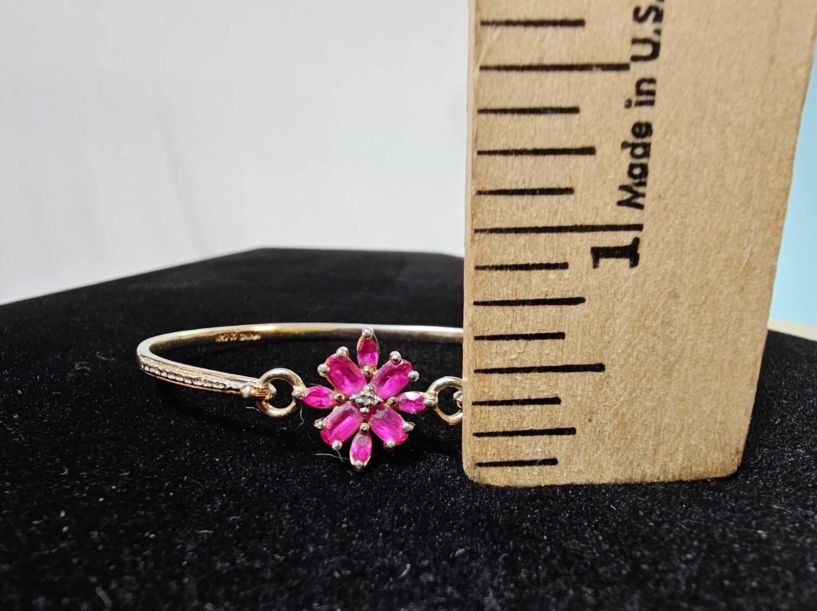 Ross Simons 925 Sterling Silver w Ruby Flower & D… - image 9