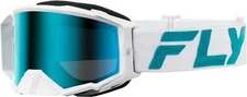 Zone Elite Goggle White/Teal W/ Light Grn Mirror/Smoke Lens