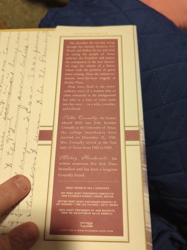 Nellie Connally Signed From Love Field Hardback 1st Ed. JFK Vintage 2003 John - Picture 7 of 12