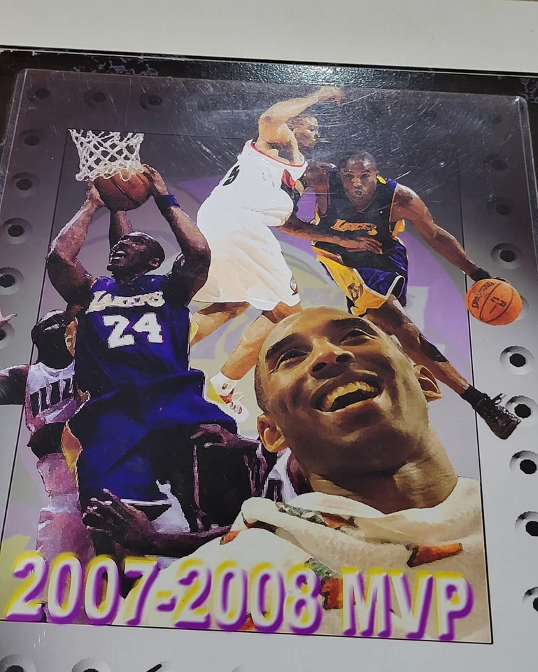 Nba Los Angeles Lakers Kobe Bryant 2007-2008 MVP Plaque #30/500 Made #24  Sign - Image 3 of 4