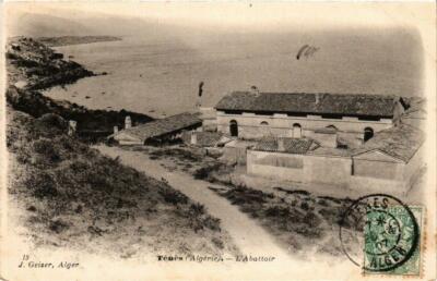 Old postcard AK ALGERIA Geiser 19 TENES L'Abattoir (756164)