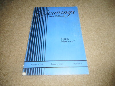JAN 1935 Gleanings in Bee Culture Beekeeping Beekeepers AI Root Magazine 