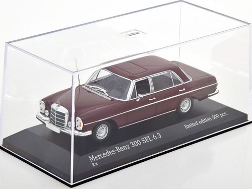 943039103 MINICHAMPS 1:43 Mercedes 300 SEL 6.3 W109 1968 darkred Limited - Picture 6 of 7
