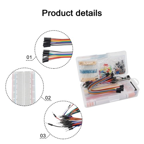830 Breadboard Kabel Widerstands Elektronik Bauteile Komplettset für Arduino - Bild 6 von 12