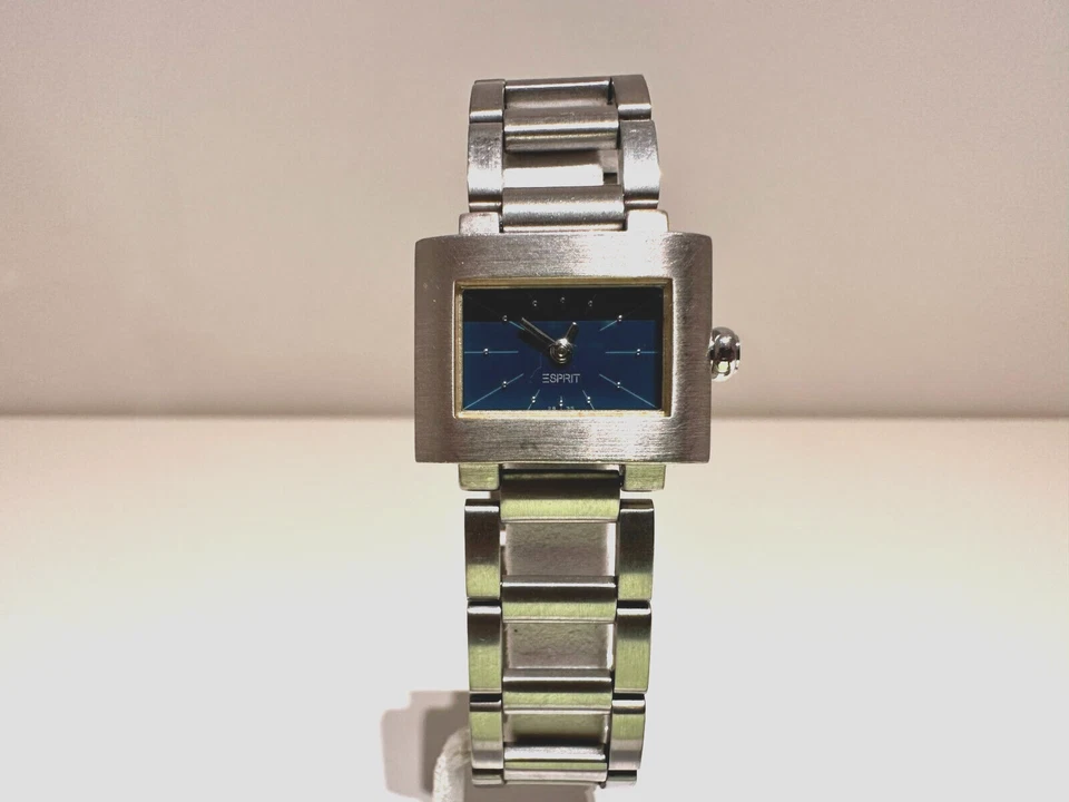 RETRO BEAUTIFUL TV MODEL ALL MAT STAINLESS STEEL LADIES QUARTZ WATCH "ESPRIT" - image 2 of 4