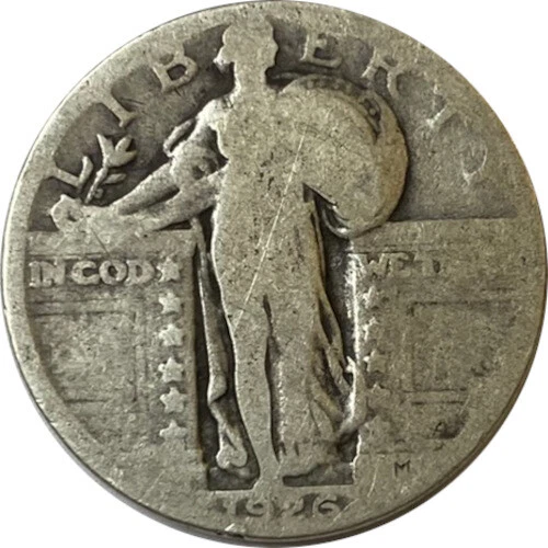 1926 Standing Liberty Quarter VG Grade 90% Silver