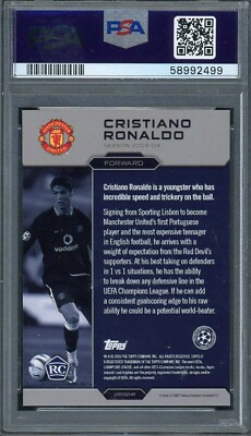 Cristiano Ronaldo 2020 Topps The Lost Rookie Soccer Card Graded 