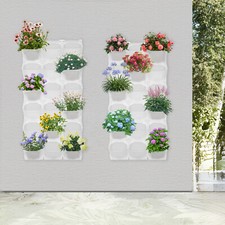 Wall Planter, Wall-Mounted Flower Pot Holder, Wall-Mounted Planter with 36 Pots