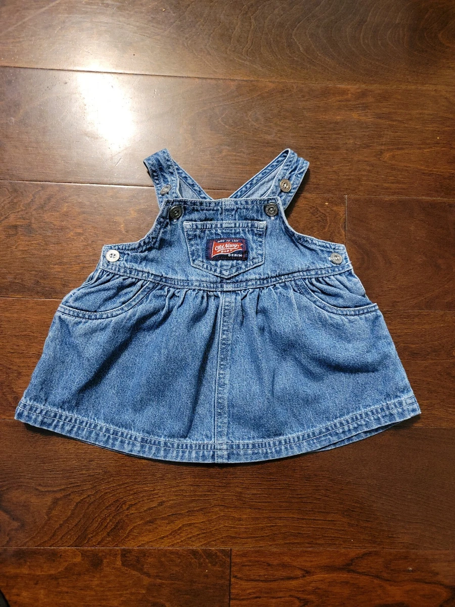 BABY OVERALL DRESS VINTAGE OLD NAVY size small 3 6 m eBay