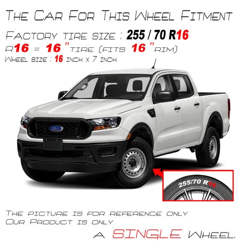 Ford Ranger Silver OEM Wheel 16'' 16x7 19-23 Factory Original STEEL Rim 10226 - Picture 2 of 4